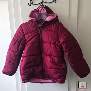 London Fog Kids Maroon Puffer Jacket NWT